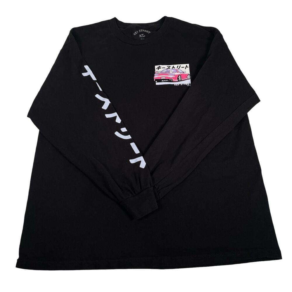 Key Street Co. Mens XL Japanese JDM Car Racing Long Sleeve Crewneck Shirt
